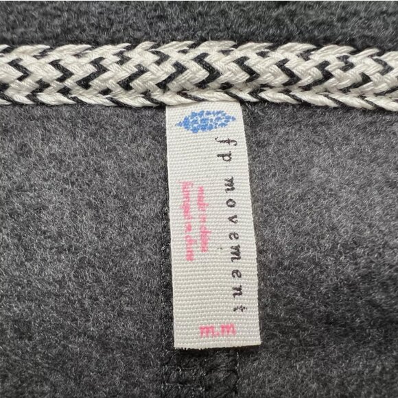 Free People Movement Climb High Gray Full Zip Fleece Jacket Flare Sleeves - Picture 7 of 16